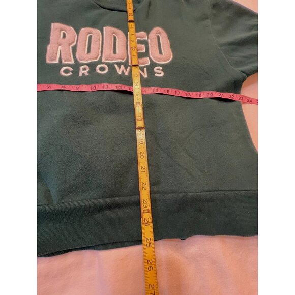 Rodeo Crowns Wide Bowl Green Pullover Sweatshirt Free Size Unisex Japanese Brand - Picture 15 of 16